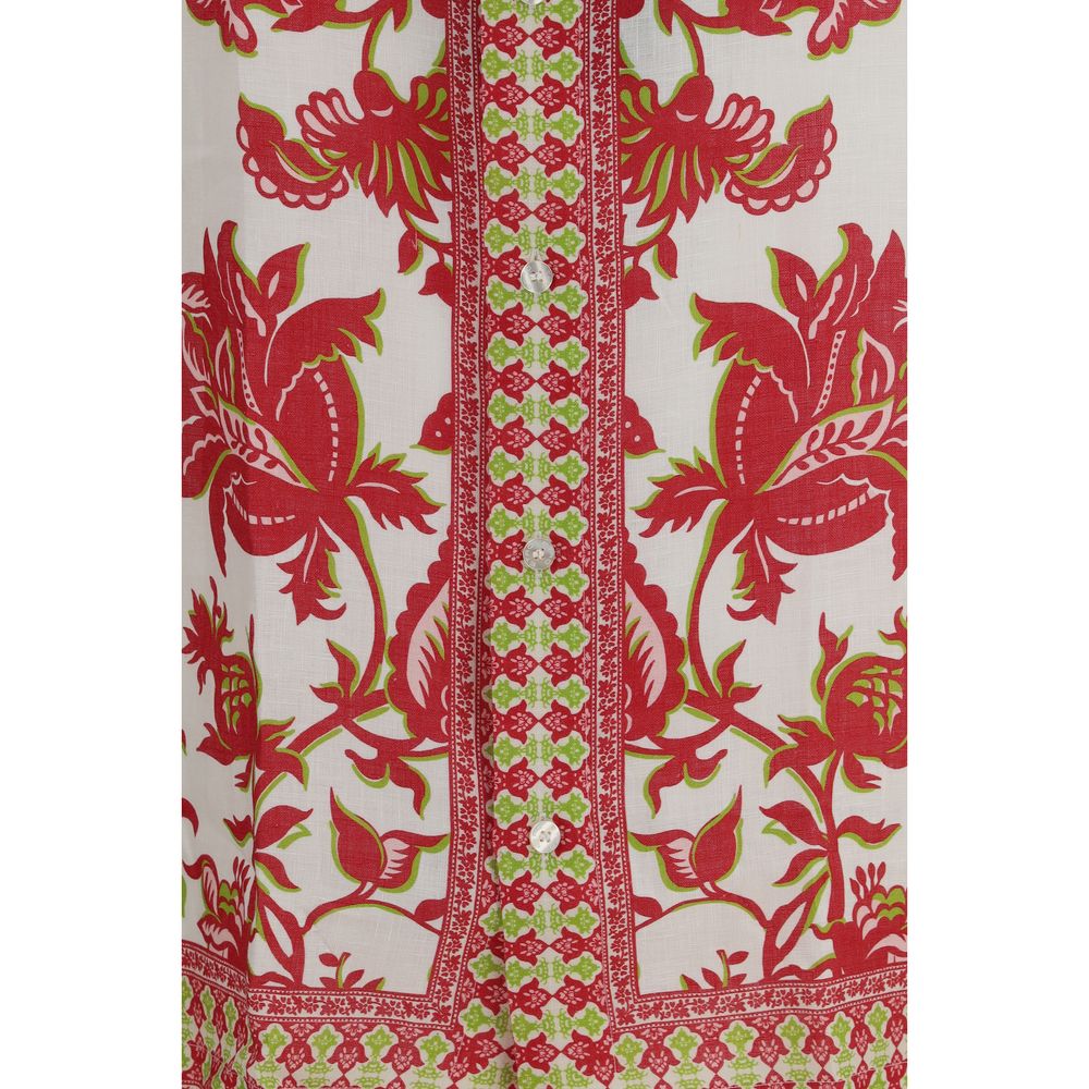 Discover the Etro Multicolor Linen Pattern Shirt, a masterpiece of 100% linen craftsmanship, embodying effortless elegance and vibrant sophistication for every occasion.