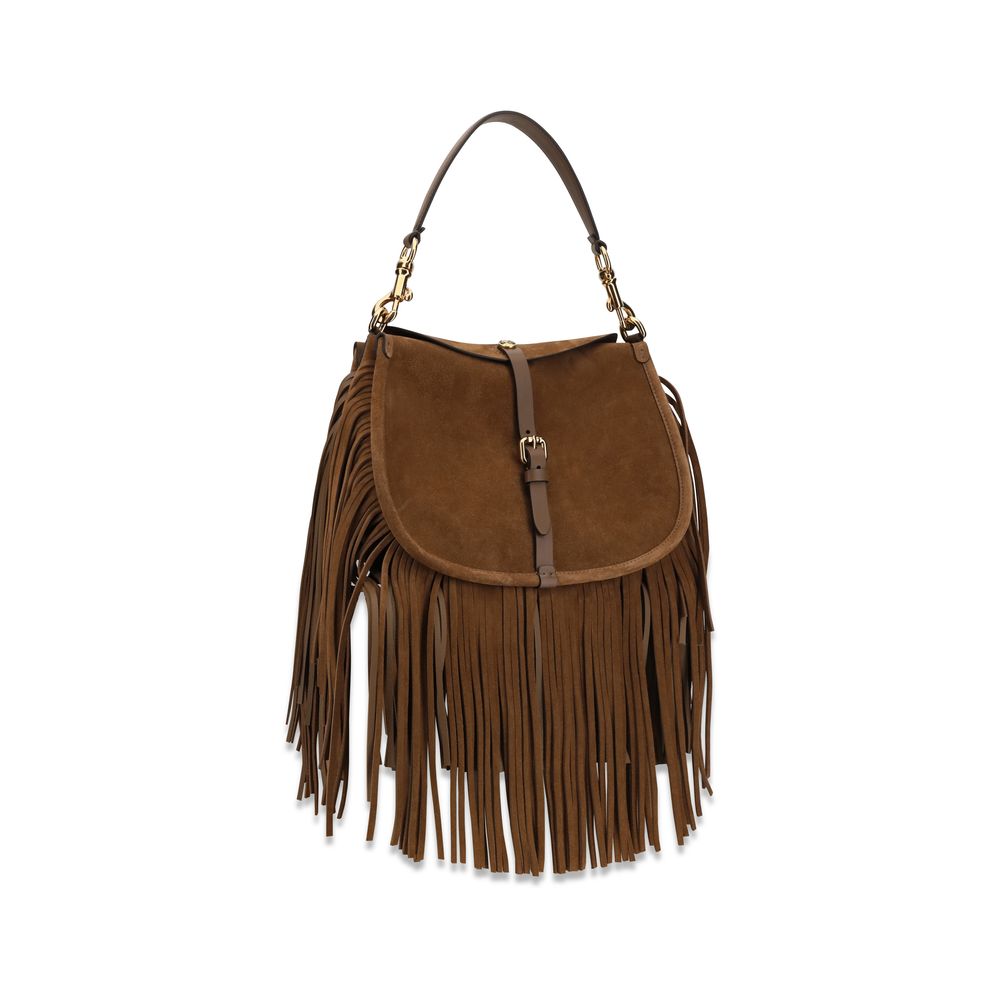 Etro Brown Calf Leather Bos Taurus Shoulder Bag - Timeless Elegance