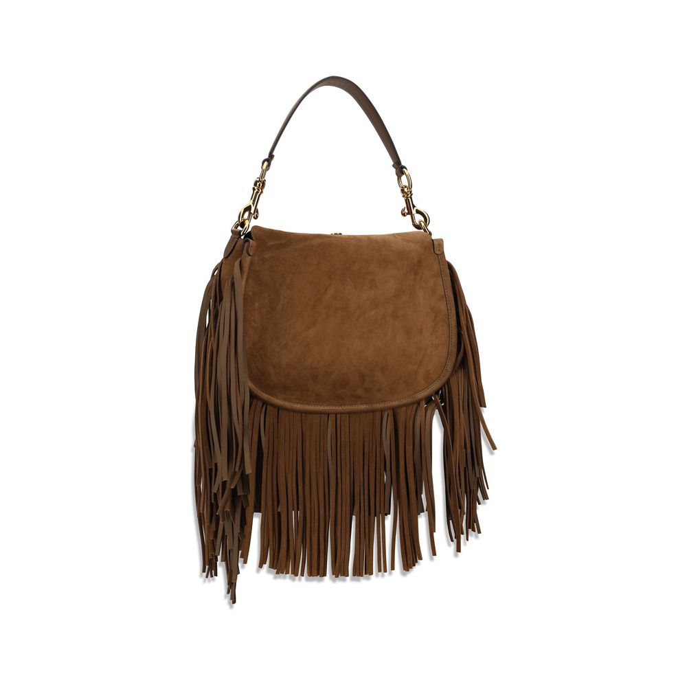 Etro Brown Calf Leather Bos Taurus Shoulder Bag - Timeless Elegance