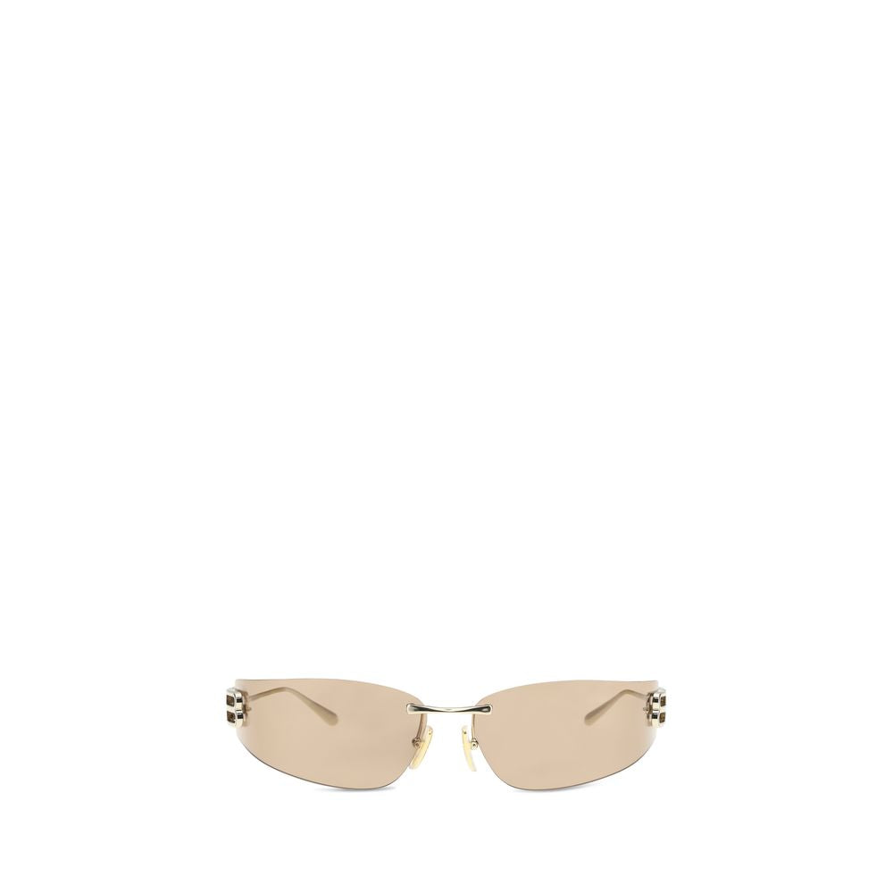 Balenciaga Gold Metal Sunglasses - Luxury Eyewear Redefined