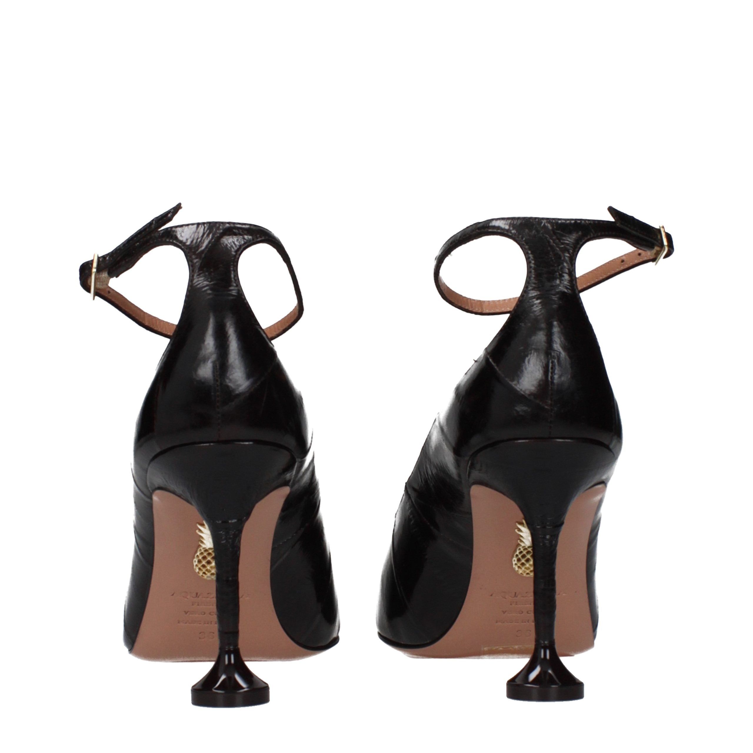 Elevate your elegance with Aquazzura's Brown Leather High Heel Pumps, where exquisite craftsmanship meets timeless luxury, perfect for any discerning wardrobe.