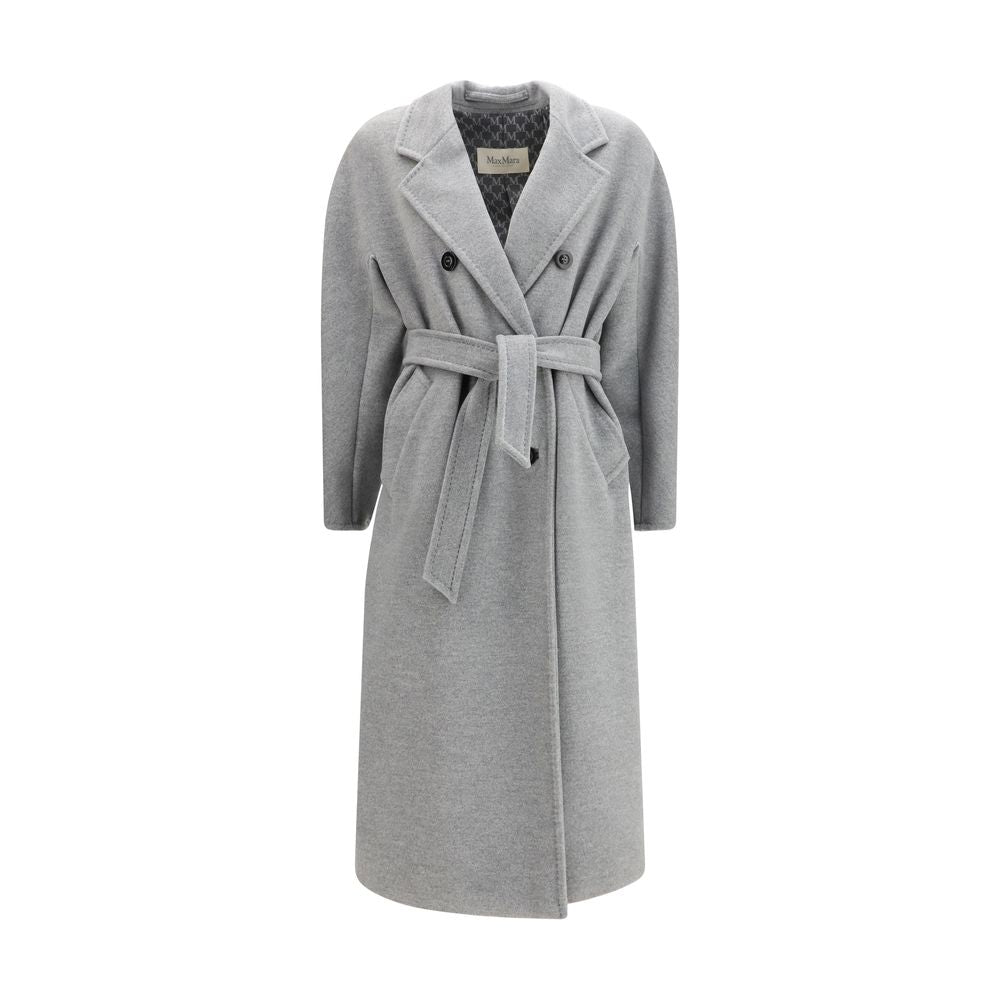 Max Mara Gray Fleece Wool Coat