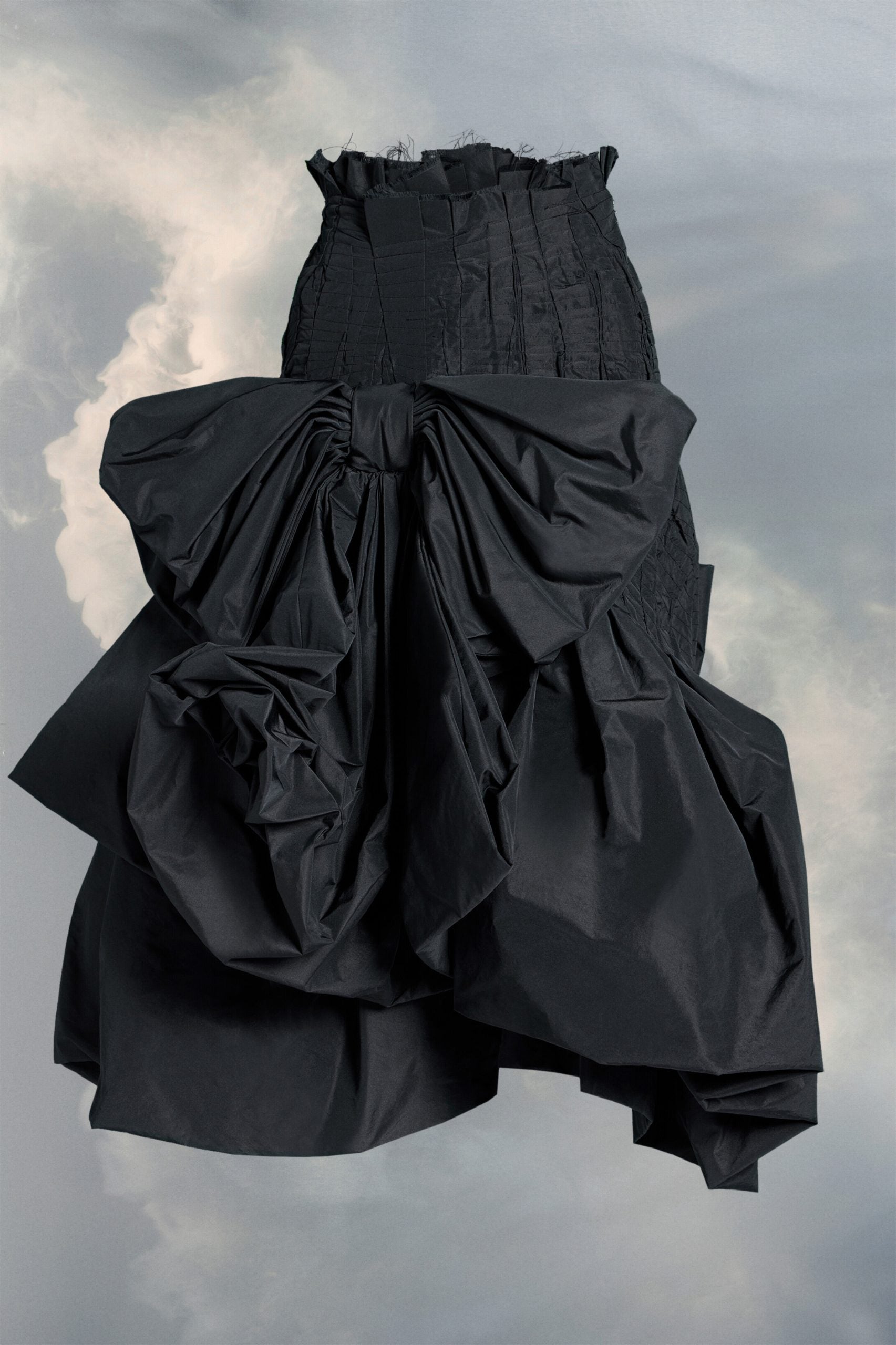 Maison Margiela Black Fibres Midi Skirt