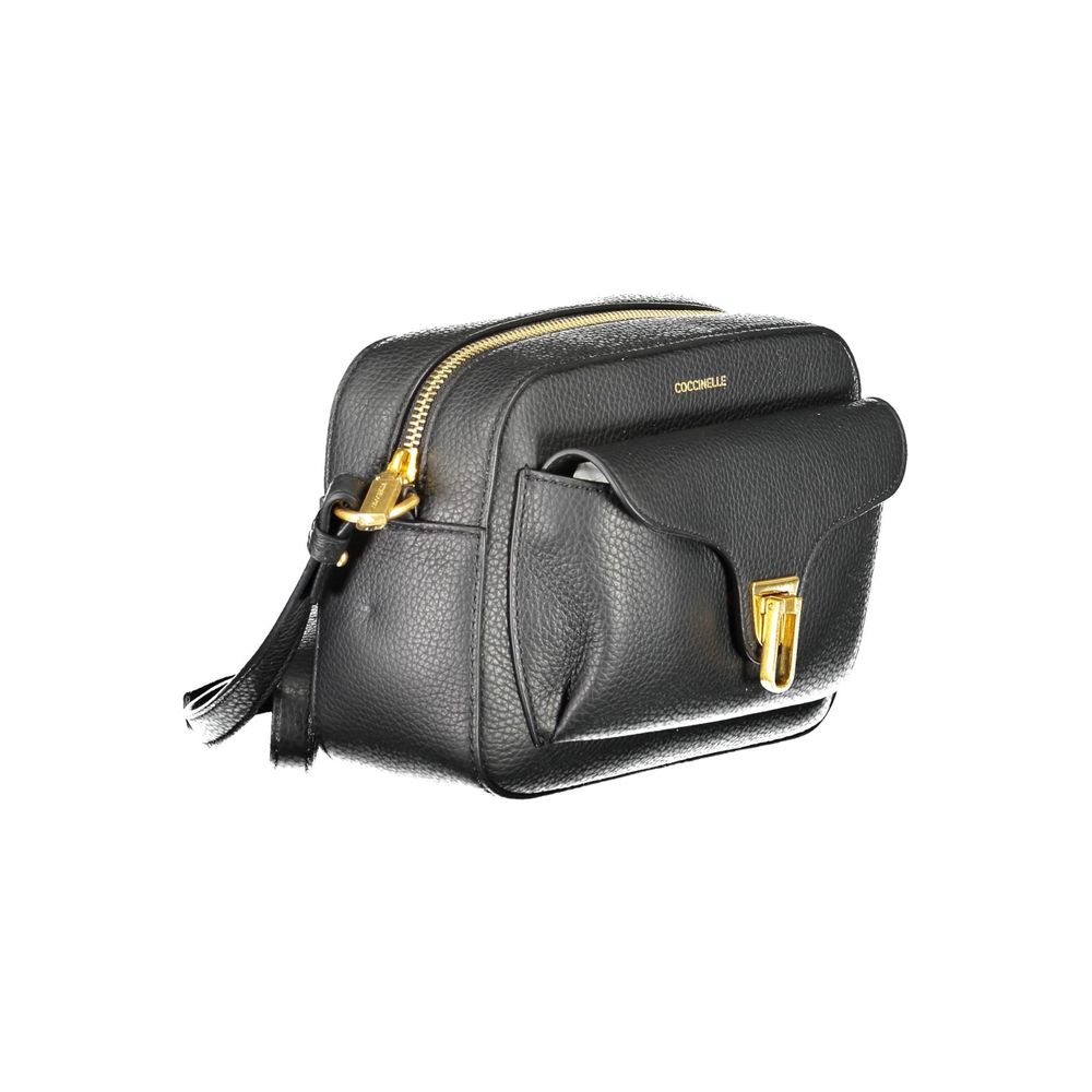Coccinelle Black Leather Shoulder Bag - Timeless Luxury Elegance