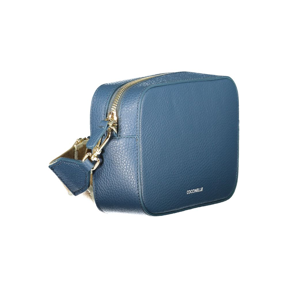 Coccinelle Blue Leather Handbag - Exquisite Italian Craftsmanship