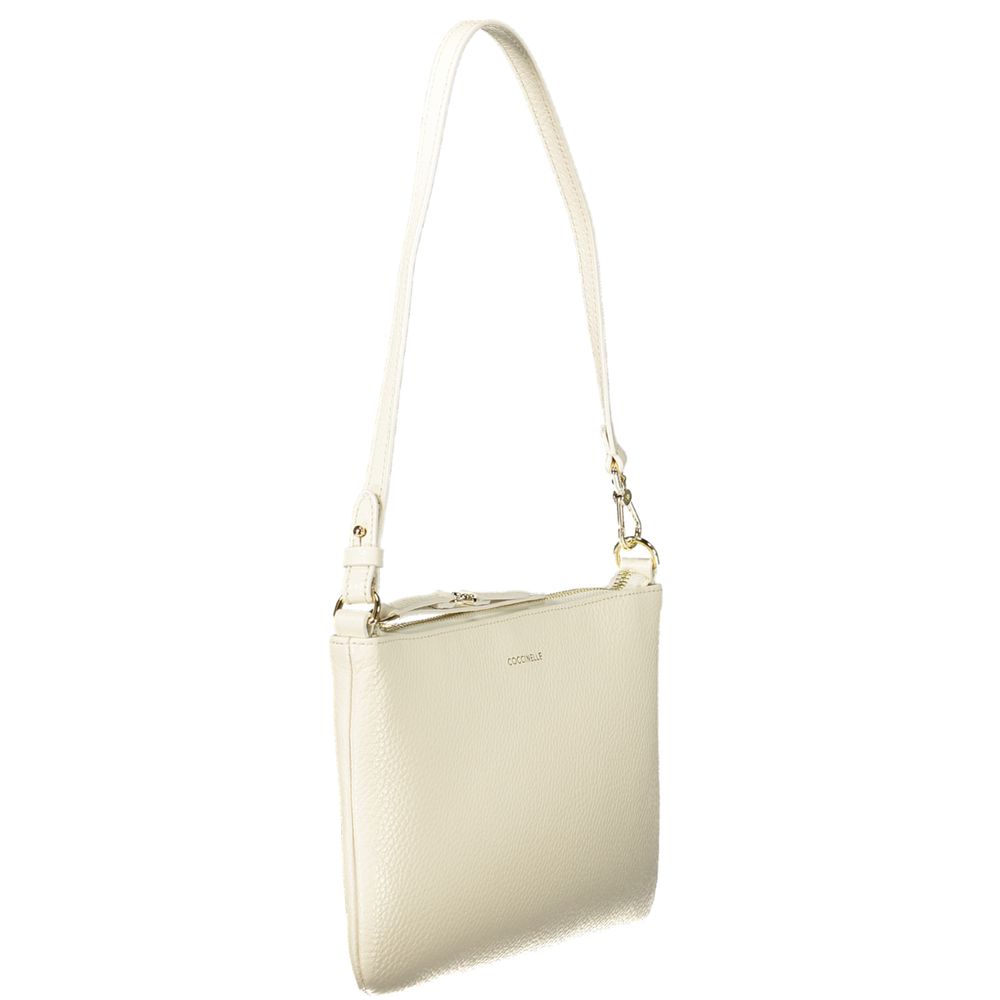 Coccinelle Bianco Pelle Handbag – Artisanal Luxury Accessory