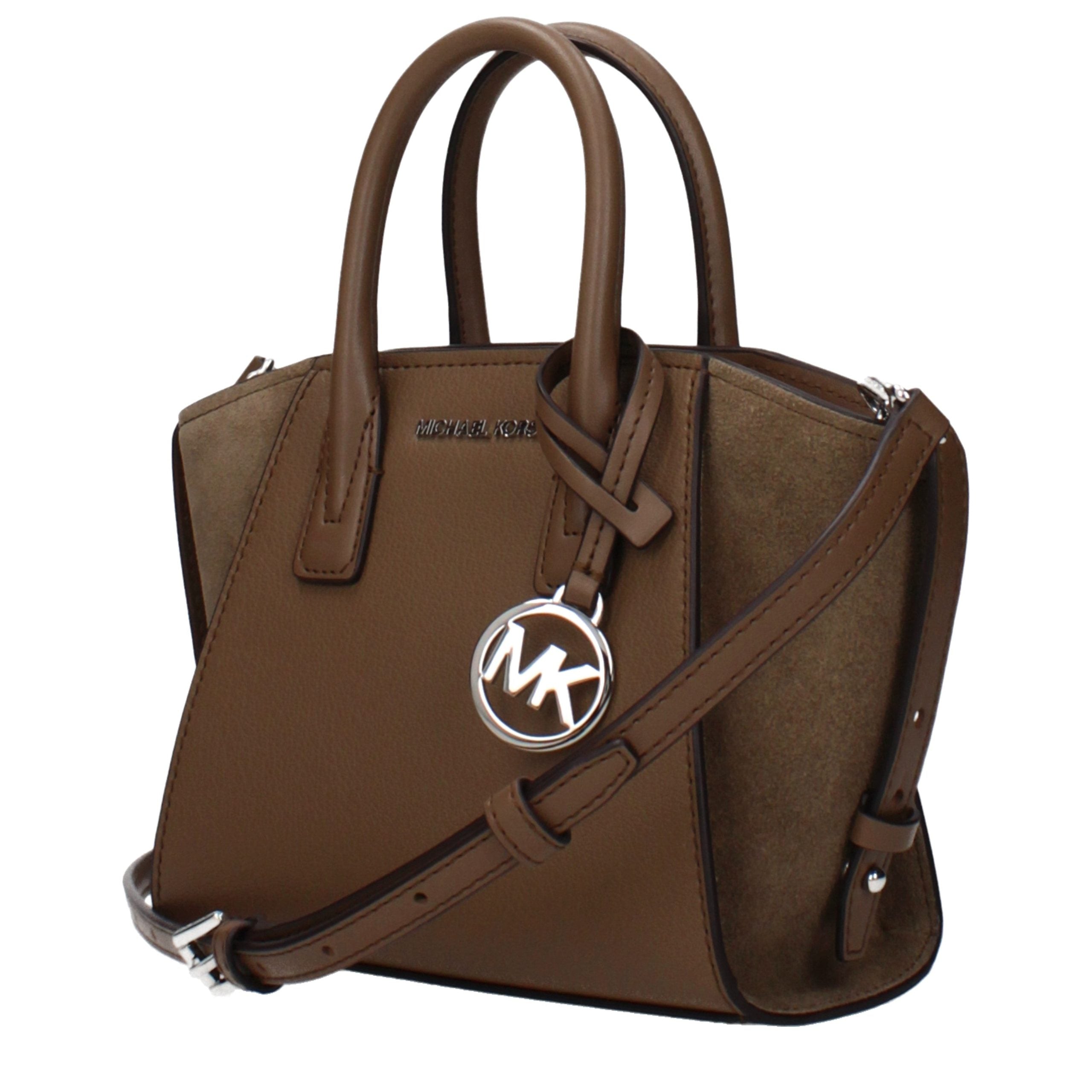 Discover the Michael Kors Brown Leather Handbag, a symbol of artisanal luxury, crafted from exquisite leather for the discerning individual who embraces elegance.