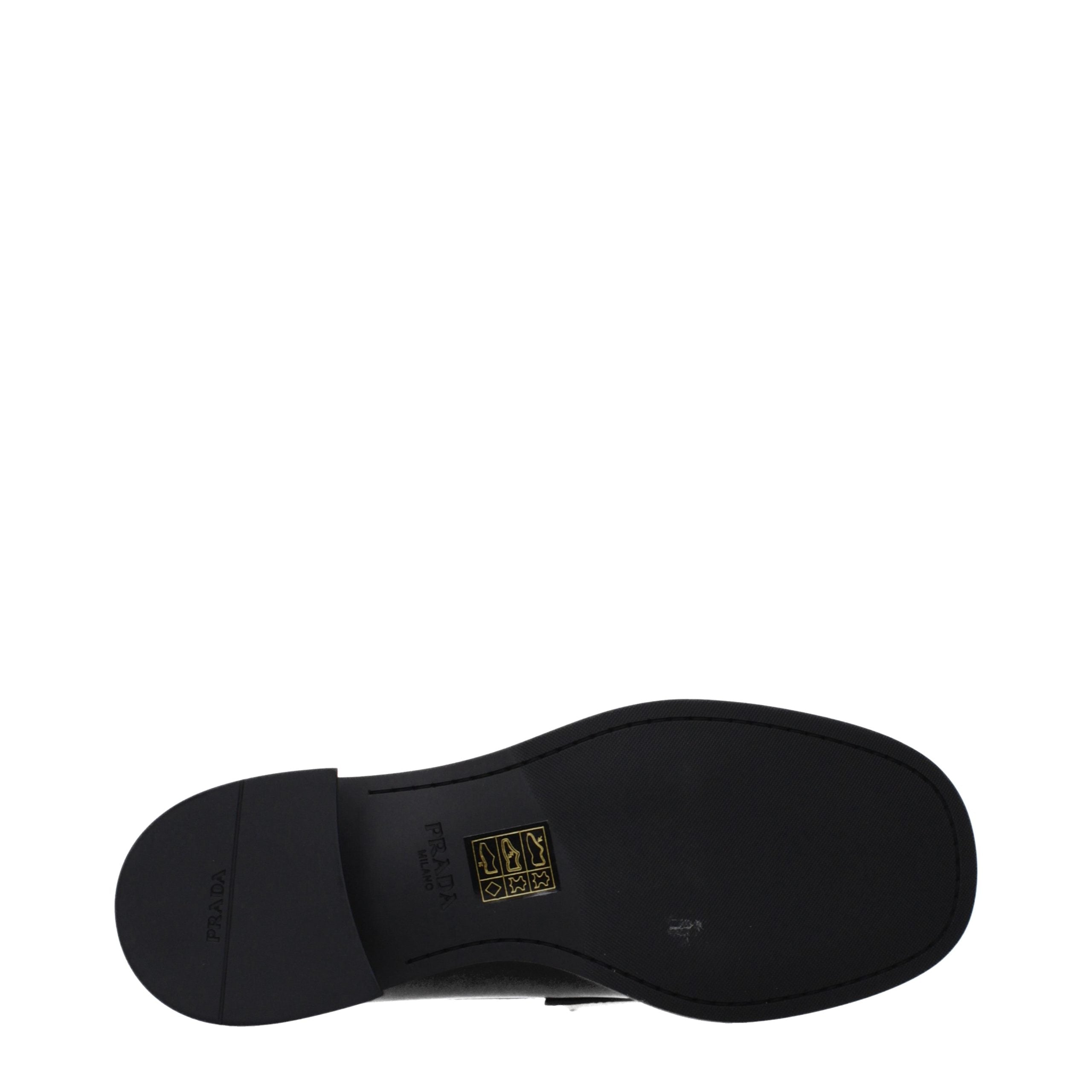 Indulge in the exquisite Prada Black Leather Slip-On Loafers, where timeless elegance meets superior craftsmanship, perfect for the discerning fashion connoisseur.