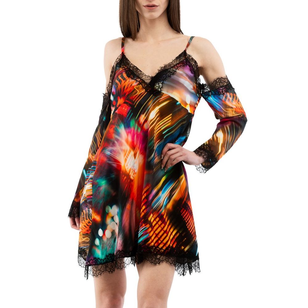 Discover the Moschino Multicolor Viscose Casual Dress, a luxurious masterpiece crafted from 100% viscose, designed to elevate your elegance and individuality.