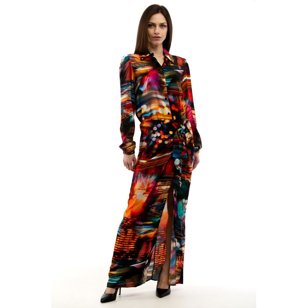 Elevate your wardrobe with the Moschino Multicolor Viscose Casual Dress, a luxurious statement piece crafted from 100% viscose, perfect for any occasion.