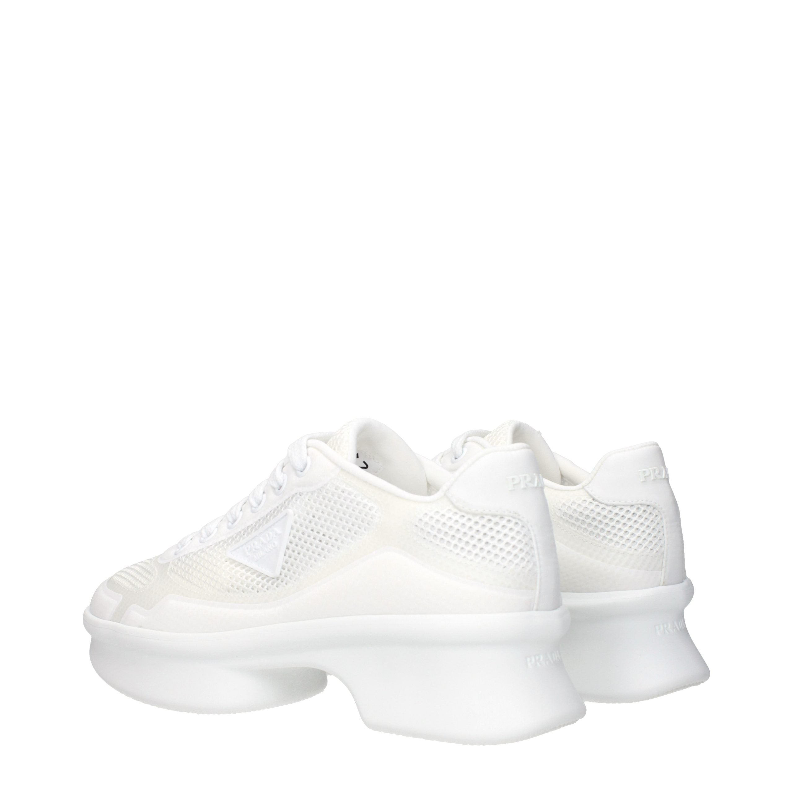 Discover the Prada White Fabric Athletic Sneakers, where exquisite craftsmanship meets luxurious comfort, perfect for those who embody elegance and sophistication.