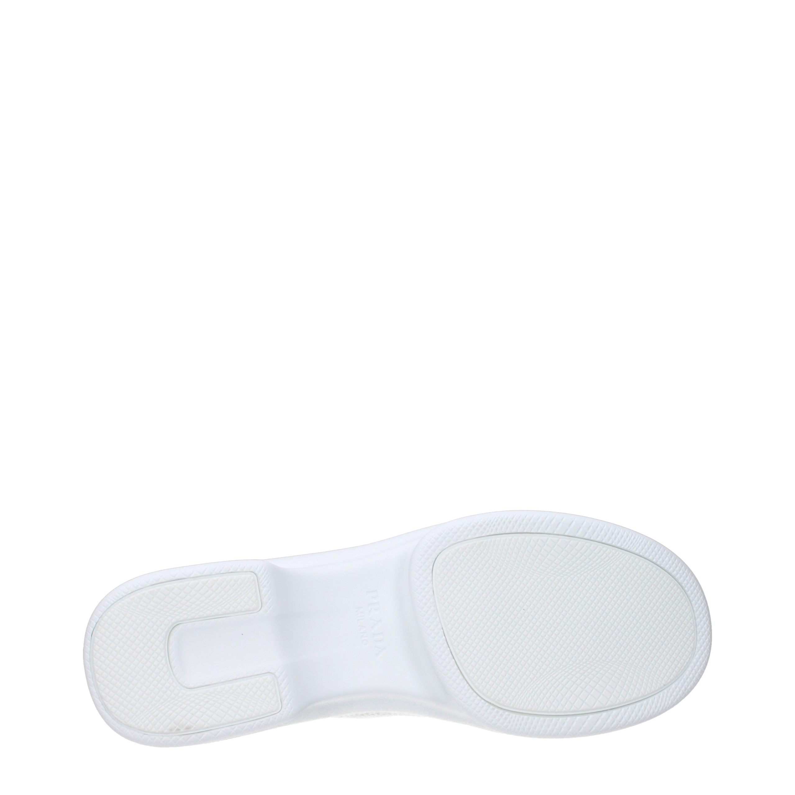 Prada White Fabric Athletic Sneakers