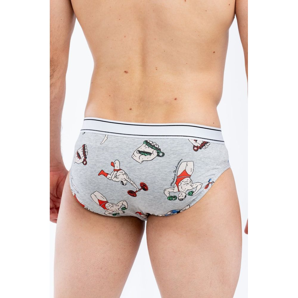 Moschino Gray Cotton Briefs