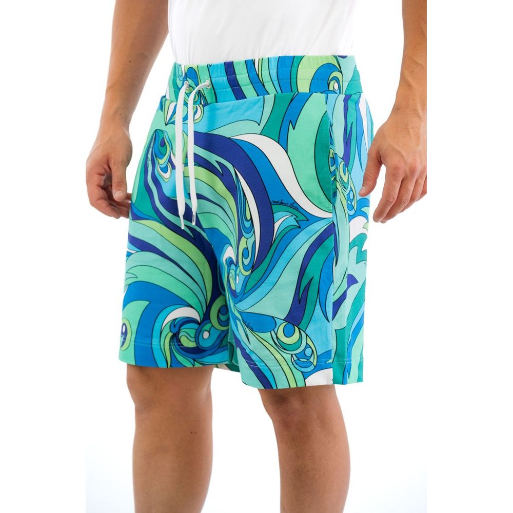 Elevate your leisurewear with Moschino Multicolor Cotton Bermuda Shorts, crafted from a luxurious cotton blend for a sophisticated silhouette that embodies style and comfort.