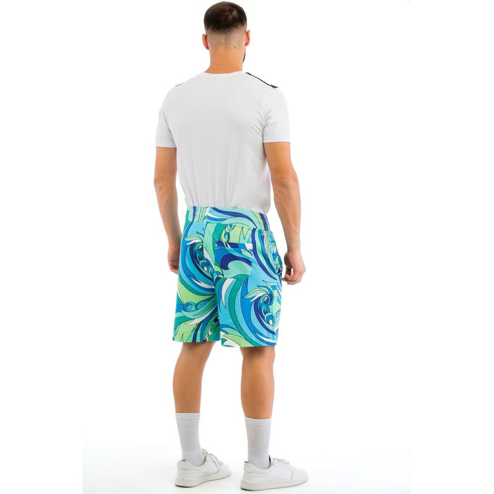 Elevate your leisurewear with Moschino Multicolor Cotton Bermuda Shorts, a luxurious blend of comfort and style, perfect for the discerning individual seeking sophistication.