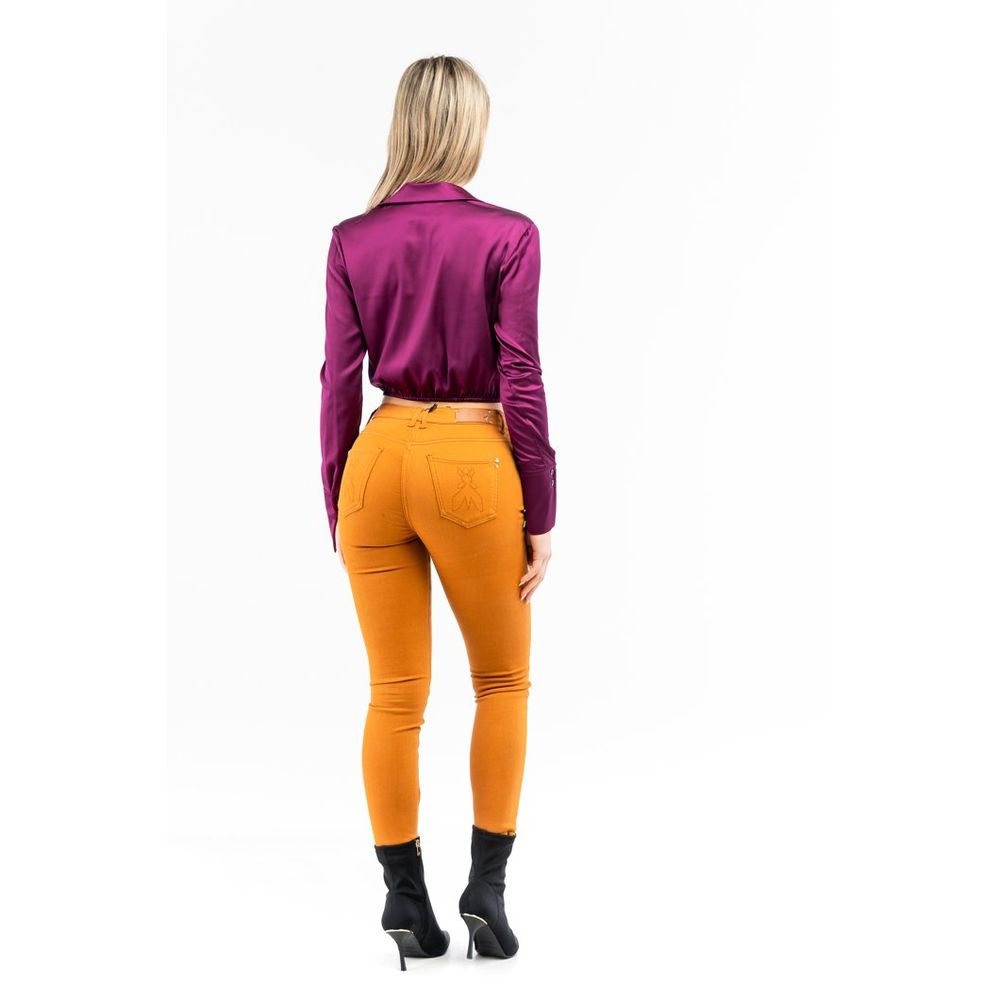 Patrizia Pepe Brown Cotton Skinny Jeans - Luxury Denim Elegance