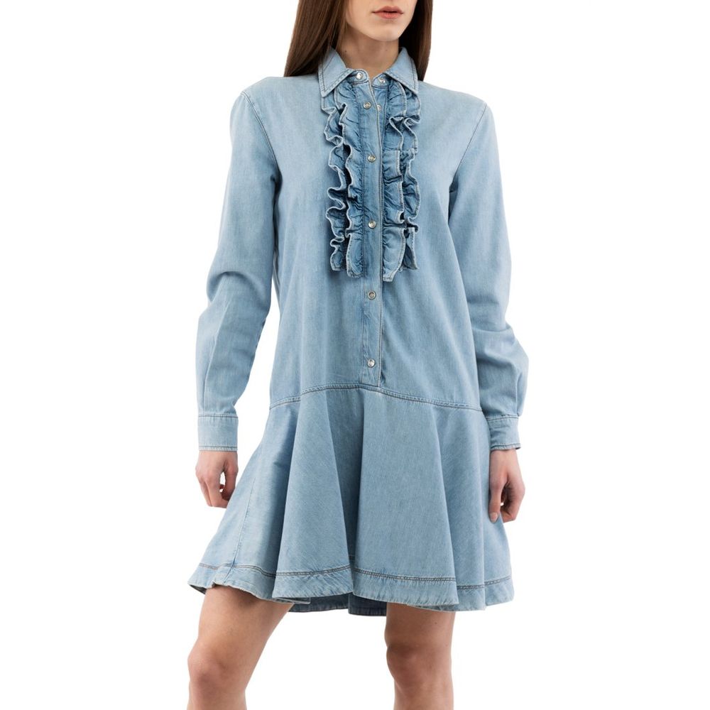 Discover the exquisite Moschino Multicolor Cotton Casual Dress, crafted from luxurious cotton for a flattering silhouette that embodies elegance and sophistication.