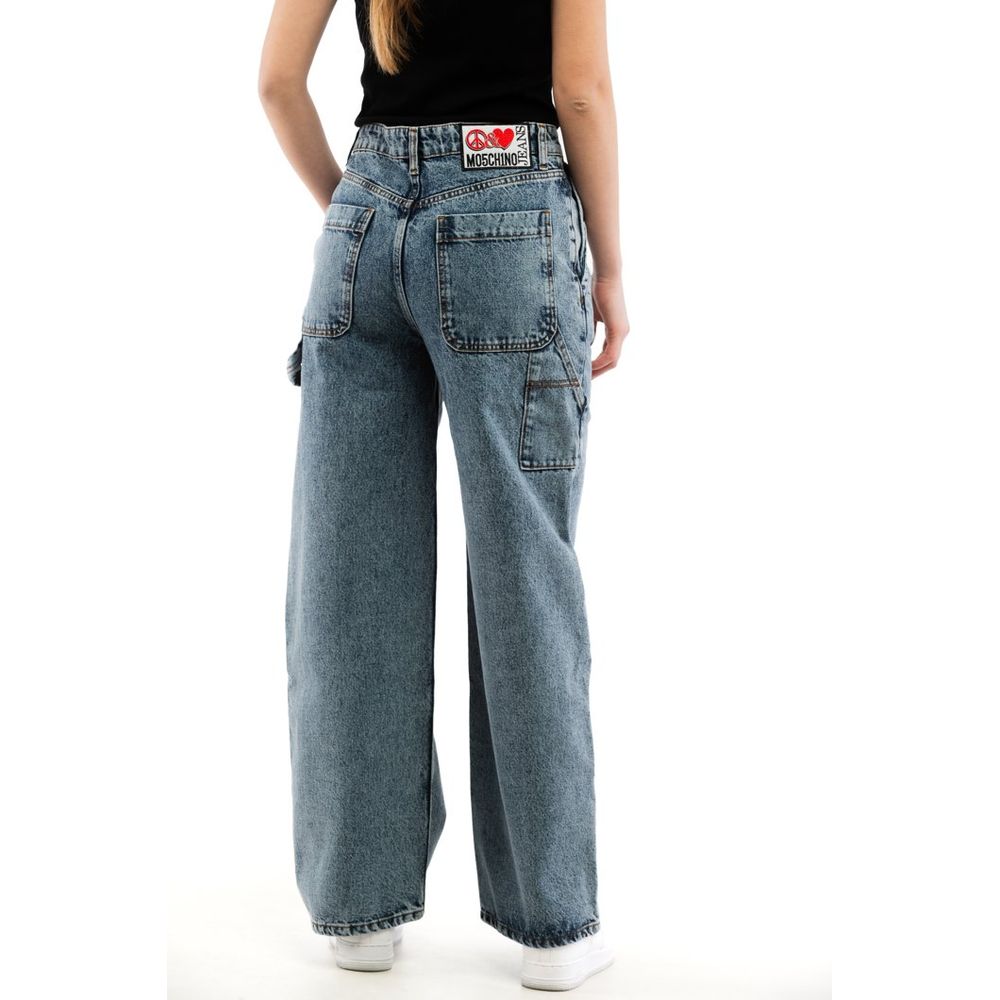 Elevate your wardrobe with Moschino's Multicolor Cotton Relaxed Fit Jeans, a luxurious blend of comfort and style, perfect for the discerning individual.