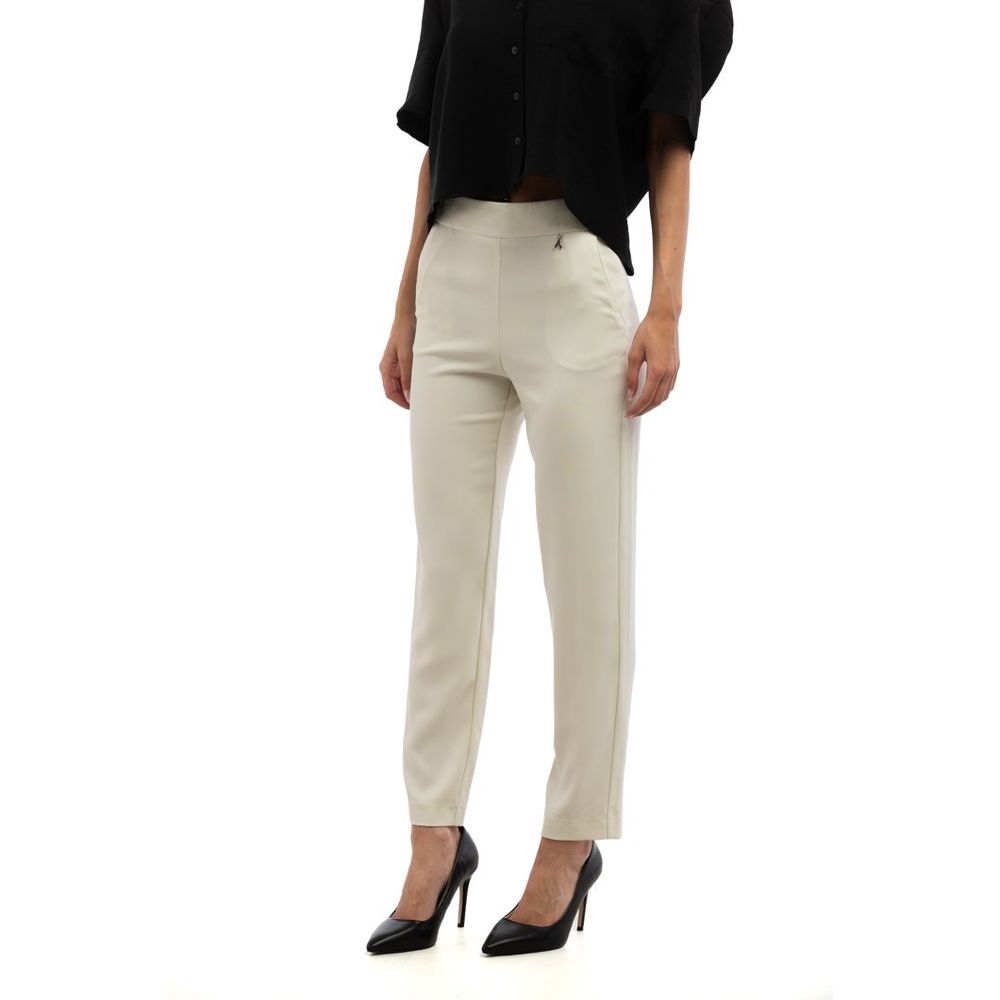 Patrizia Pepe Gray Polyester Casual Pants - Effortless Luxury Elegance