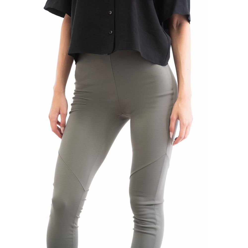 Patrizia Pepe Gray Viscose Skinny Pants - Luxurious Elegance