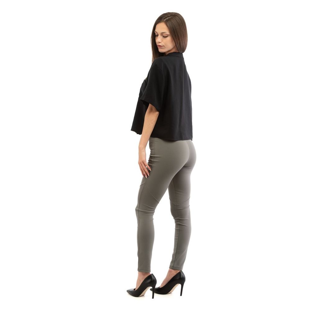 Patrizia Pepe Gray Viscose Skinny Pants - Timeless Elegance