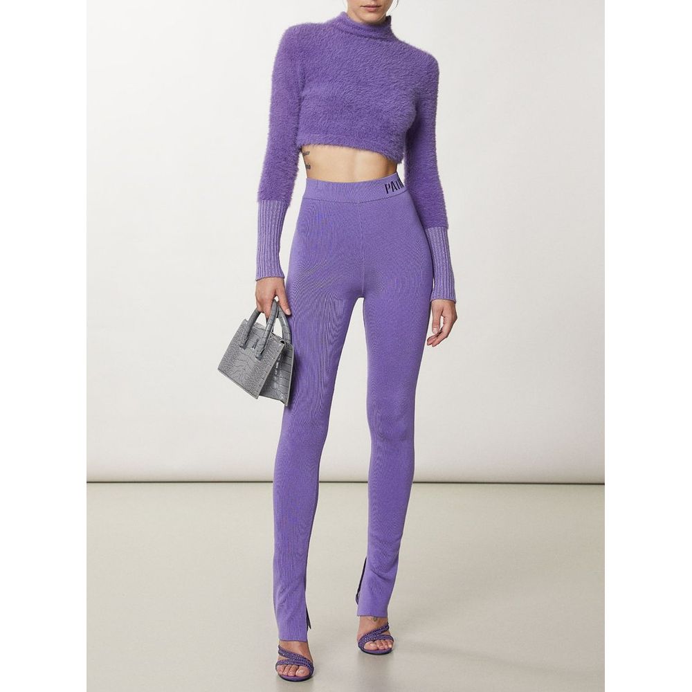 Elevate your wardrobe with Patrizia Pepe's Purple Lyocell Leggings, crafted from a luxurious blend for ultimate comfort and sophistication, perfect for any occasion.