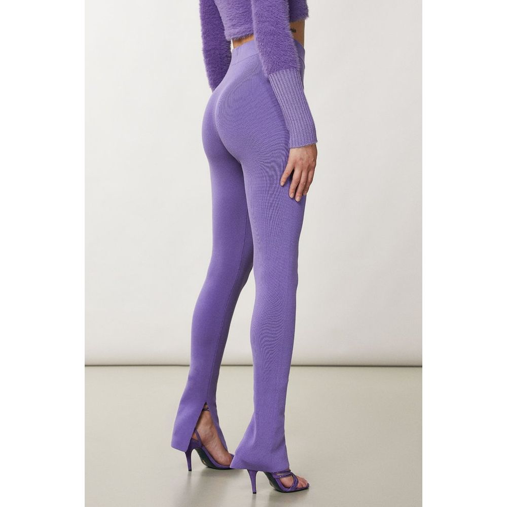 Elevate your wardrobe with Patrizia Pepe's Purple Lyocell Leggings, crafted from a luxurious blend for unparalleled comfort and sophistication, perfect for any occasion.