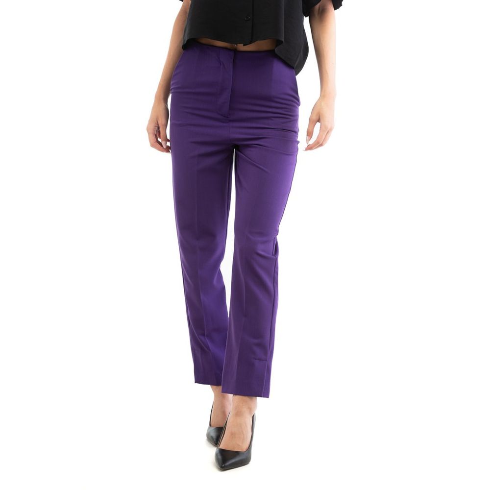 Patrizia Pepe Purple Casual Pants - Tailored Luxury Elegance