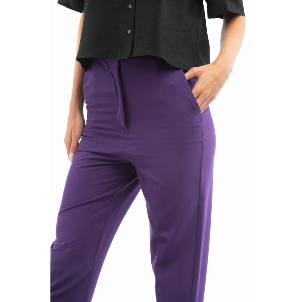 Patrizia Pepe Purple Casual Pants - Tailored Luxury Elegance