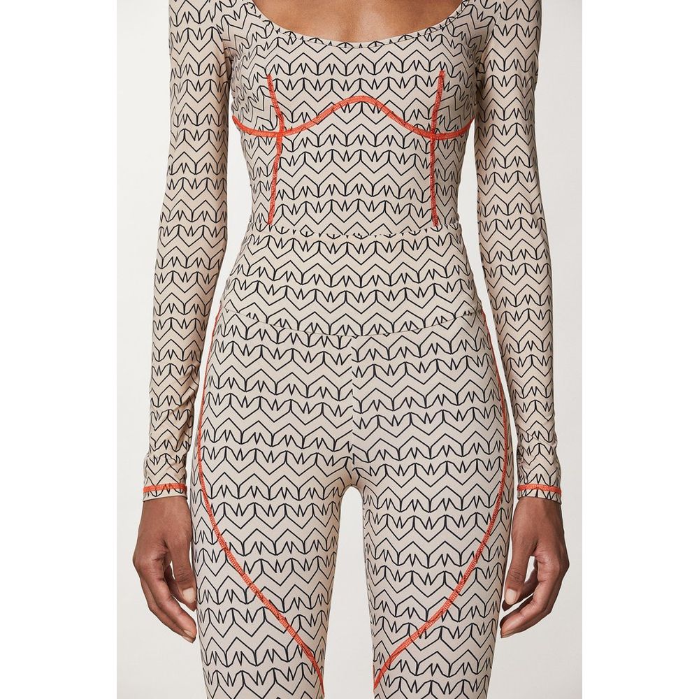 Patrizia Pepe Bicolor Polyamide Leggings - Luxury Sportswear