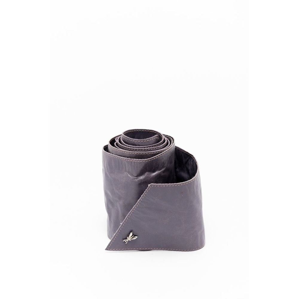 Patrizia Pepe Violet Grey Leather Belt - Timeless Luxury Accessory