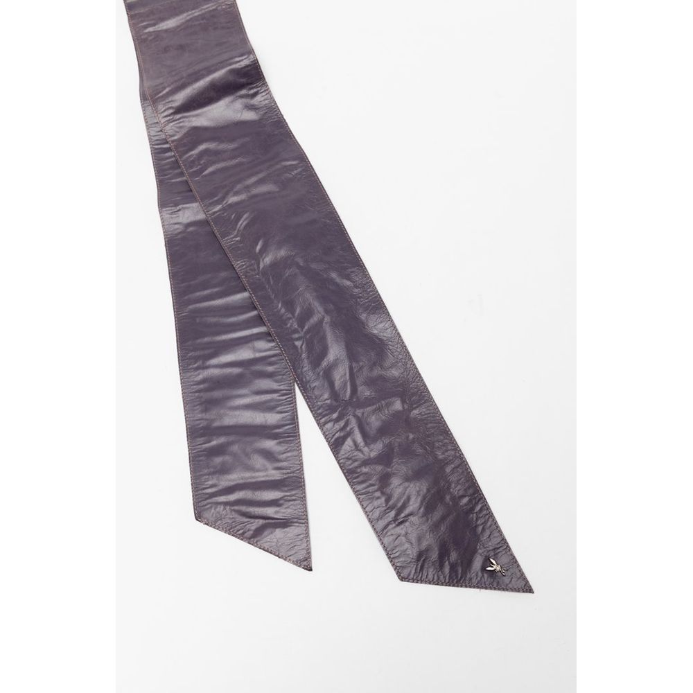 Patrizia Pepe Violet Grey Leather Belt - Elevate Your Elegance