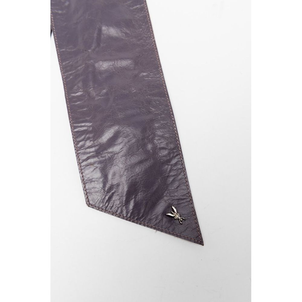 Patrizia Pepe Violet Grey Leather Belt - Elevate Your Elegance