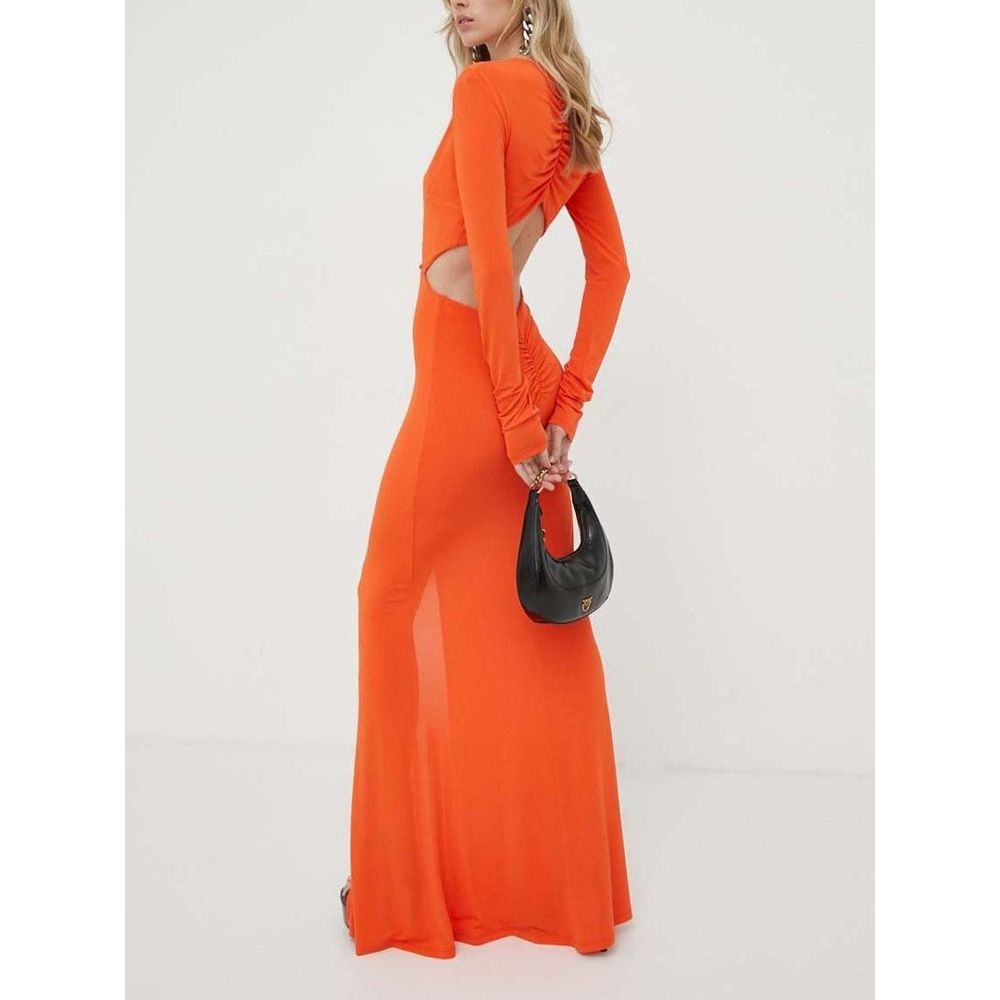 Patrizia Pepe Orange Acetate Casual Dress - Luxury Redefined