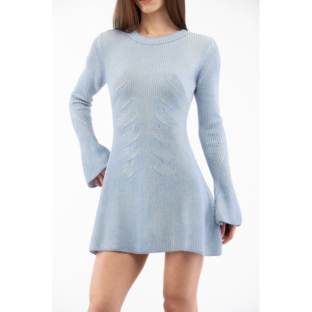 Elevate your wardrobe with the Moschino Multicolor Wool Casual Dress, a masterful blend of wool and acrylic, designed for timeless elegance and effortless allure.