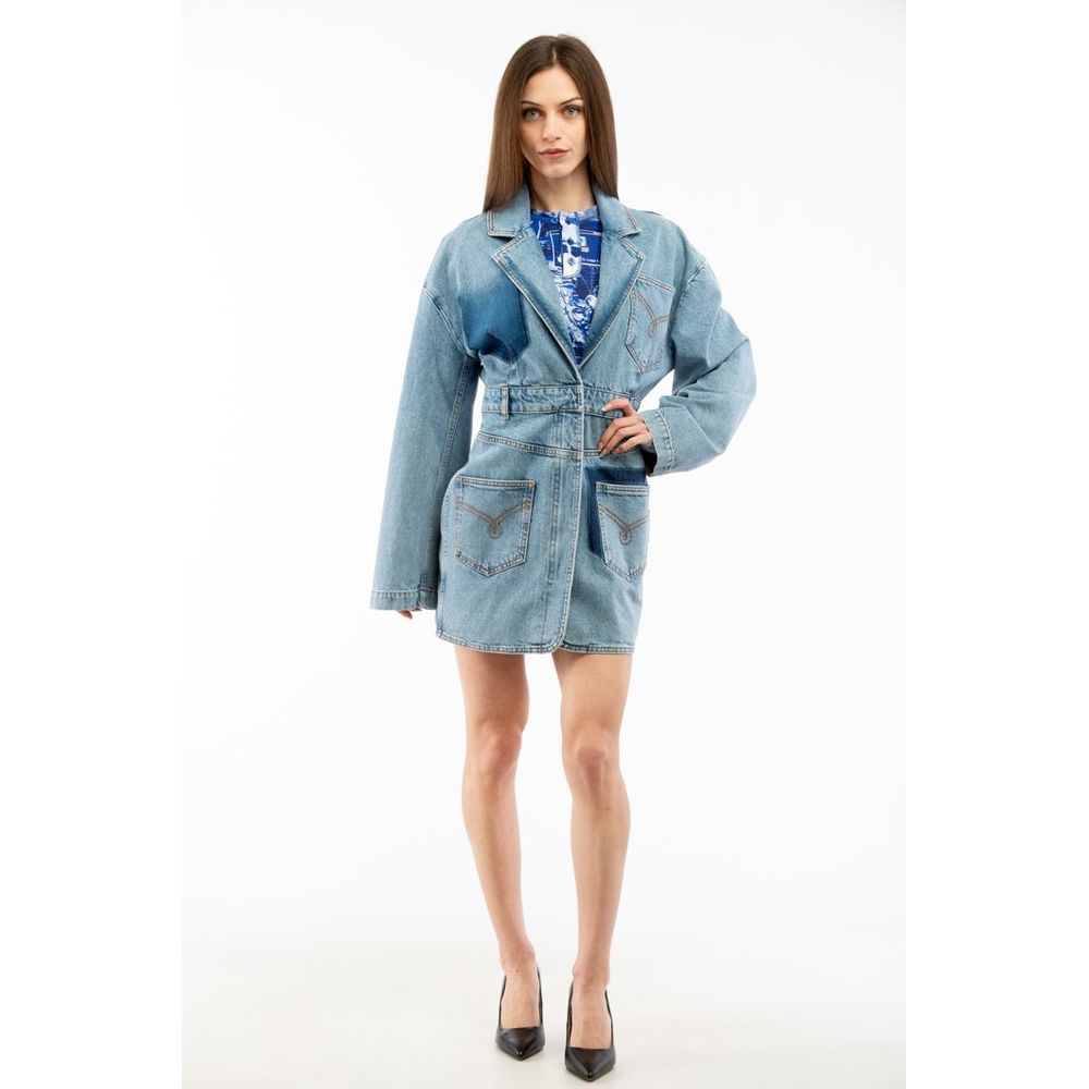 Elevate your style with the Moschino Multicolor Cotton Denim Jacket, a masterpiece of craftsmanship and vibrant hues, perfect for the discerning fashion connoisseur.