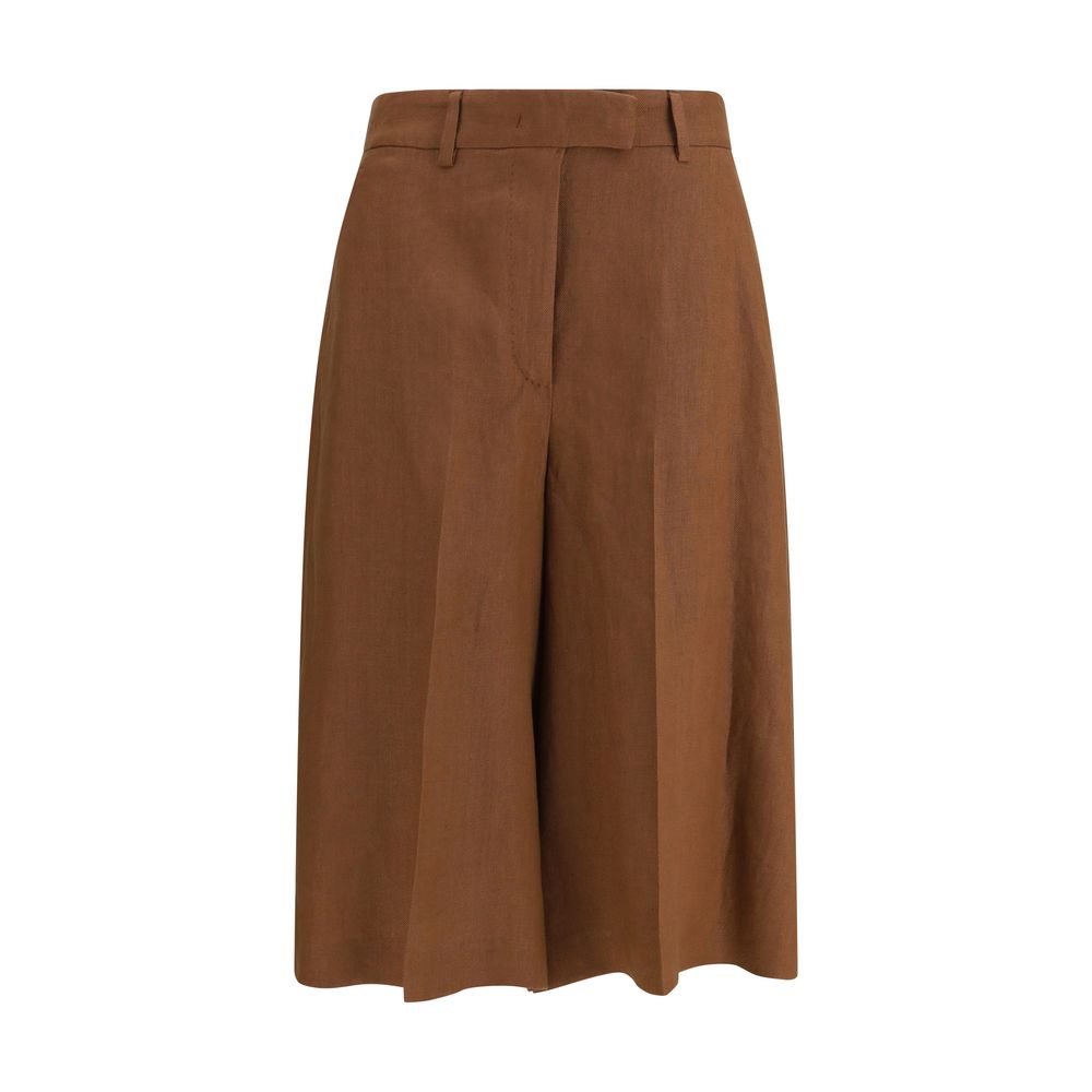 Lardini Brown Viscose Bermuda Shorts - Timeless Luxury Elegance