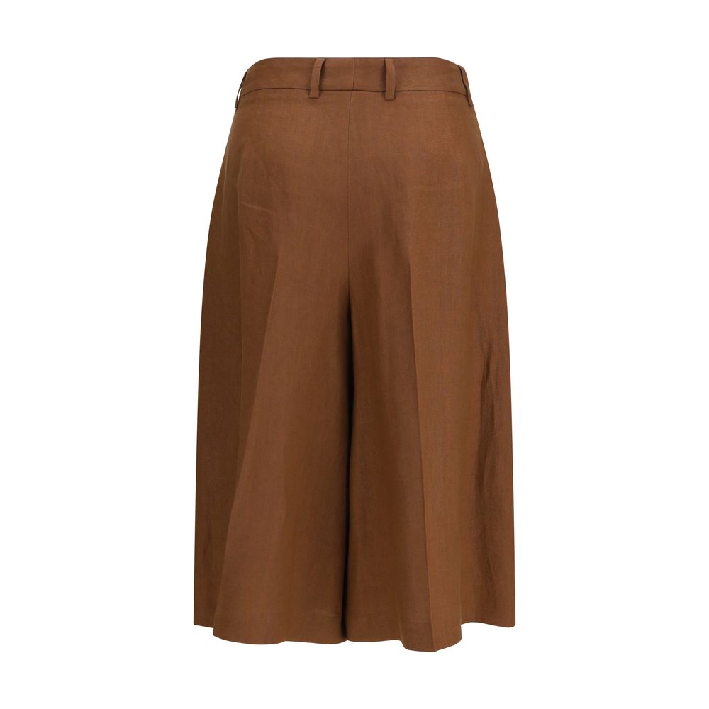 Lardini Brown Viscose Bermuda Shorts - Timeless Luxury Elegance