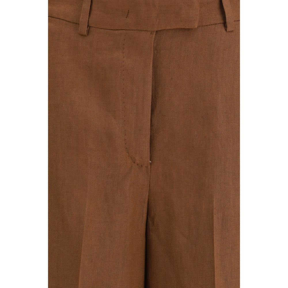 Lardini Brown Viscose Bermuda Shorts - Timeless Luxury Elegance