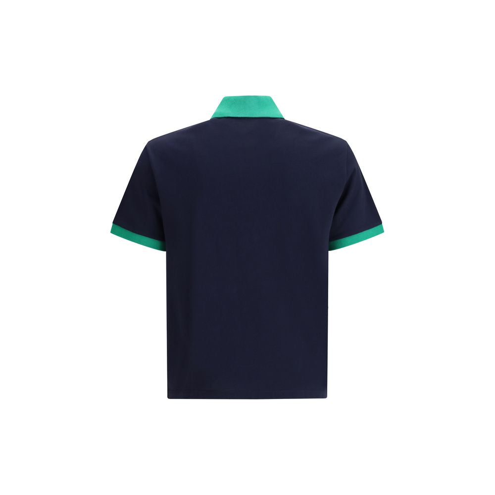 Versace Blue Cotton Polo Shirt - Timeless Luxury for All
