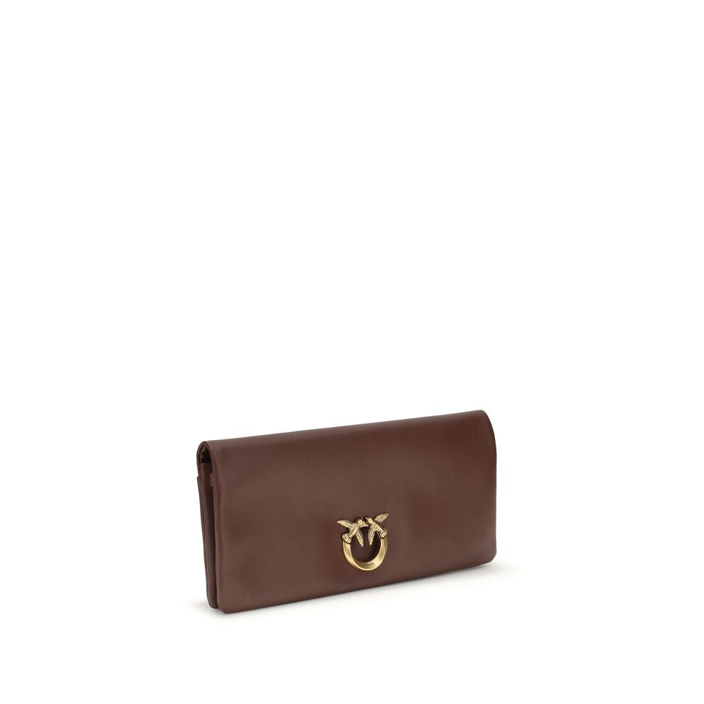 Indulge in the exquisite PINKO Bordeaux Calf Leather Bos Taurus Clutch Bag, a timeless accessory that embodies luxury, sophistication, and versatility for every occasion.