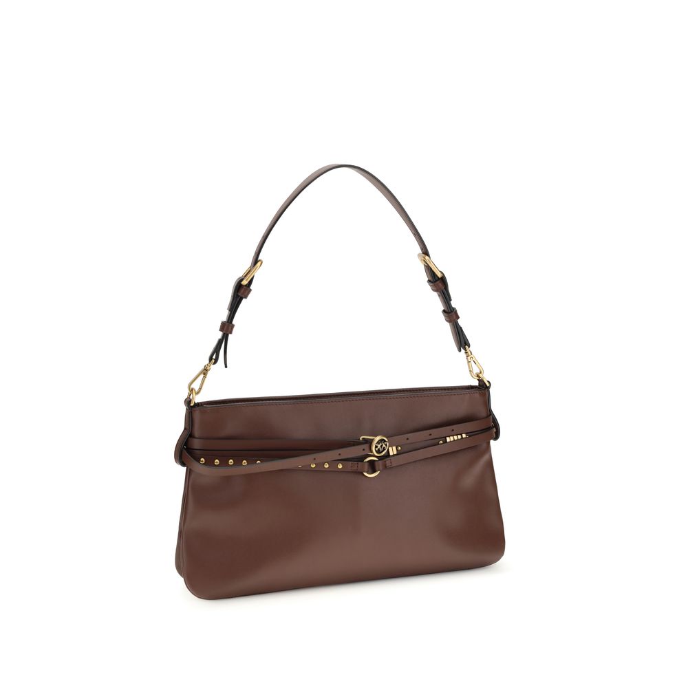 Discover the PINKO Brown Calf Leather Bos Taurus Shoulder Bag from the SS26 collection, a symbol of artisanal elegance and timeless sophistication for the discerning individual.