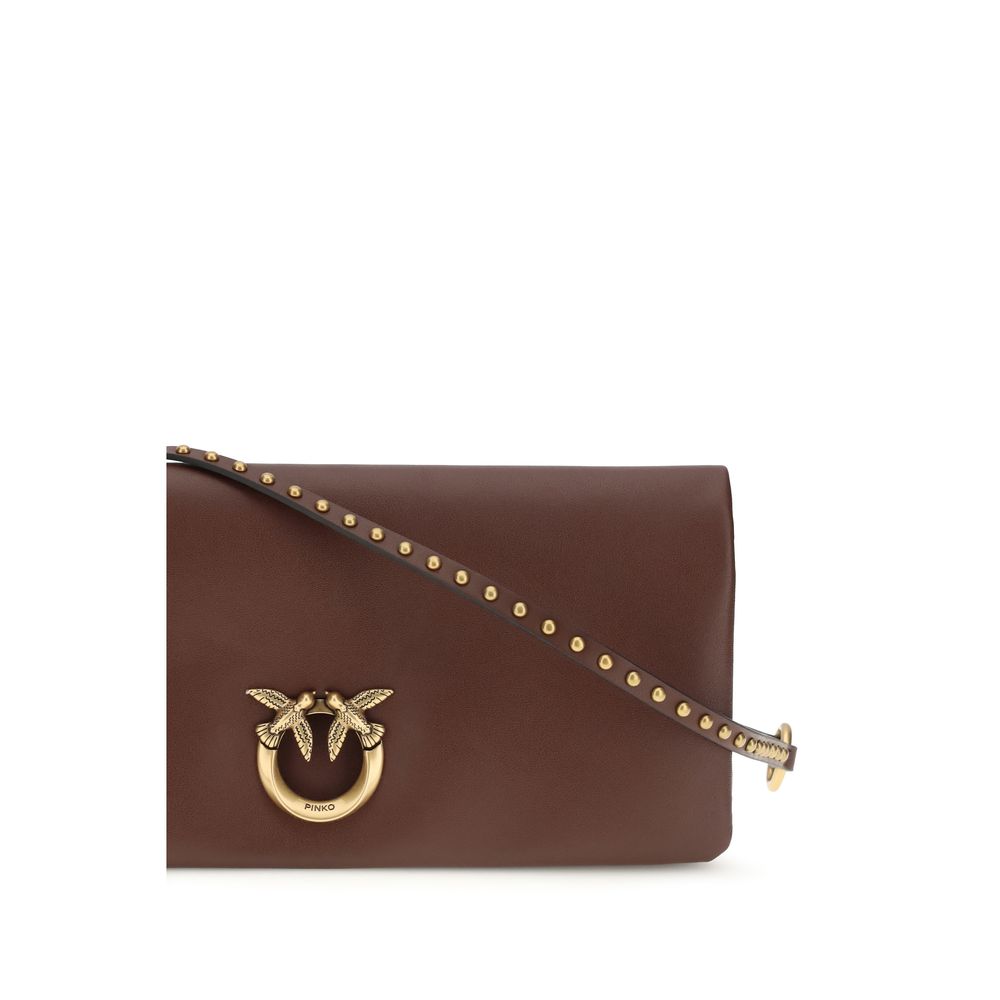 Indulge in the exquisite PINKO Bordeaux Calf Leather Bos Taurus Clutch Bag, a timeless accessory of soft luxury and versatile elegance, perfect for any occasion.