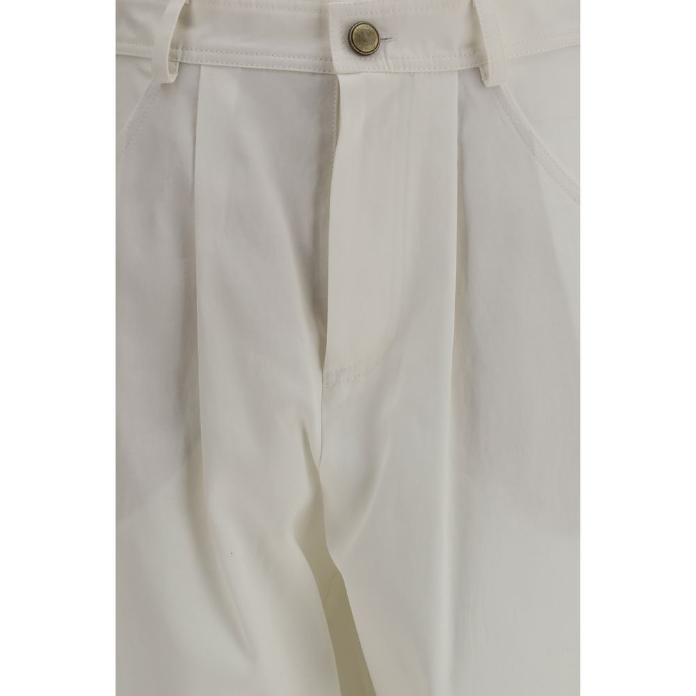 Brunello Cucinelli Beige Silk Casual Pants - Designer Elegance