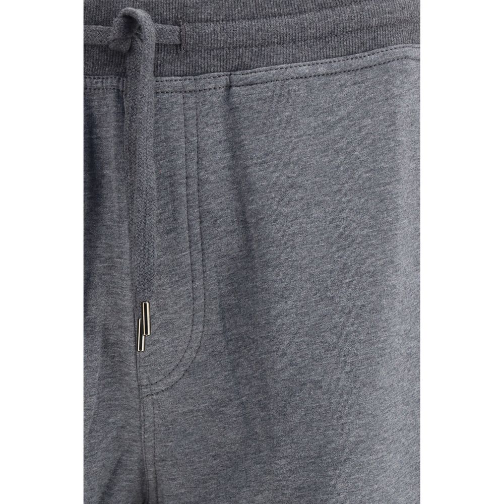 Brunello Cucinelli Gray Cotton Joggers – Luxury Artisanal Elegance
