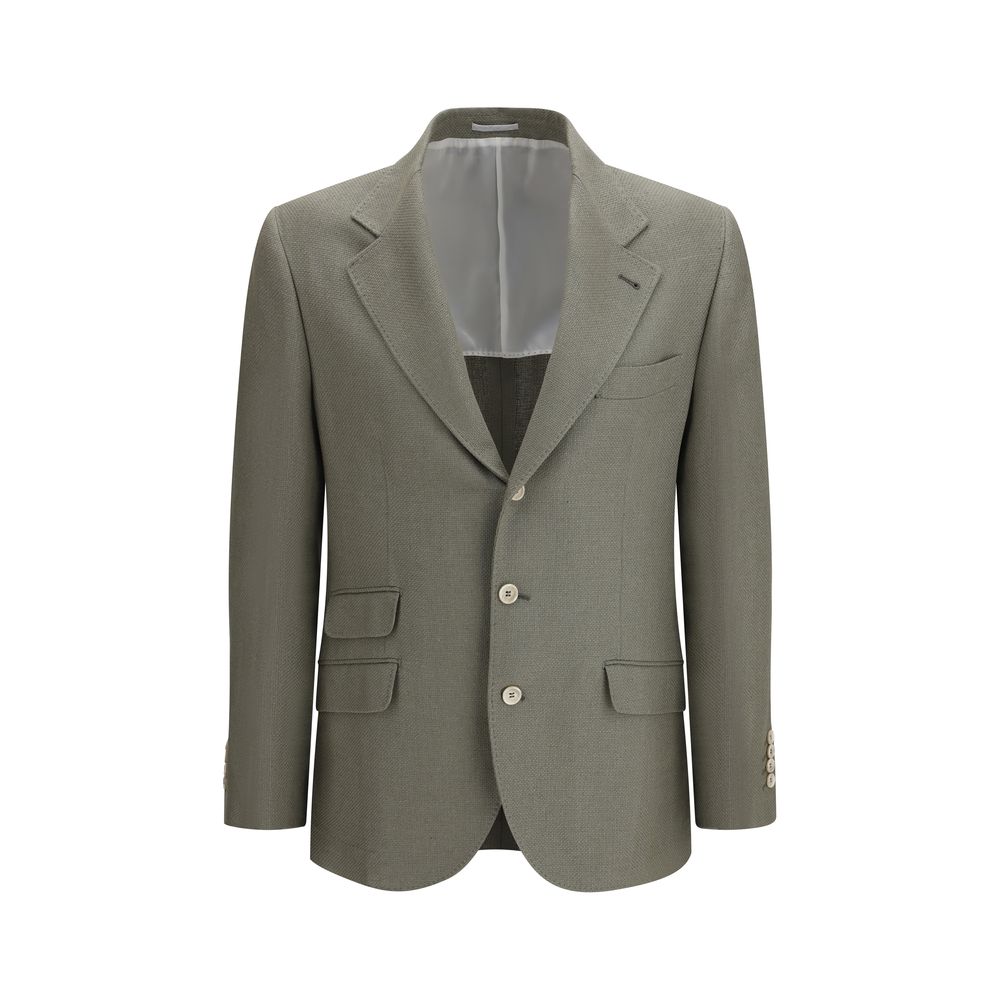 Experience the exquisite Brunello Cucinelli Bicolor Silk Coat, a timeless blend of silk, linen, and wool that embodies luxury and refined elegance for the discerning individual.