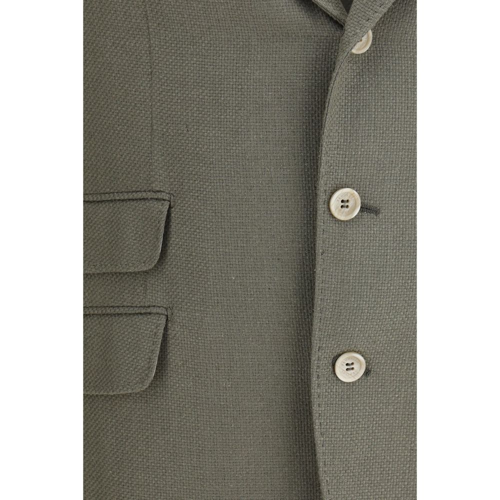 Elevate your wardrobe with the Brunello Cucinelli Bicolor Silk Coat, a harmonious blend of silk, linen, and wool, embodying timeless elegance and exquisite craftsmanship.