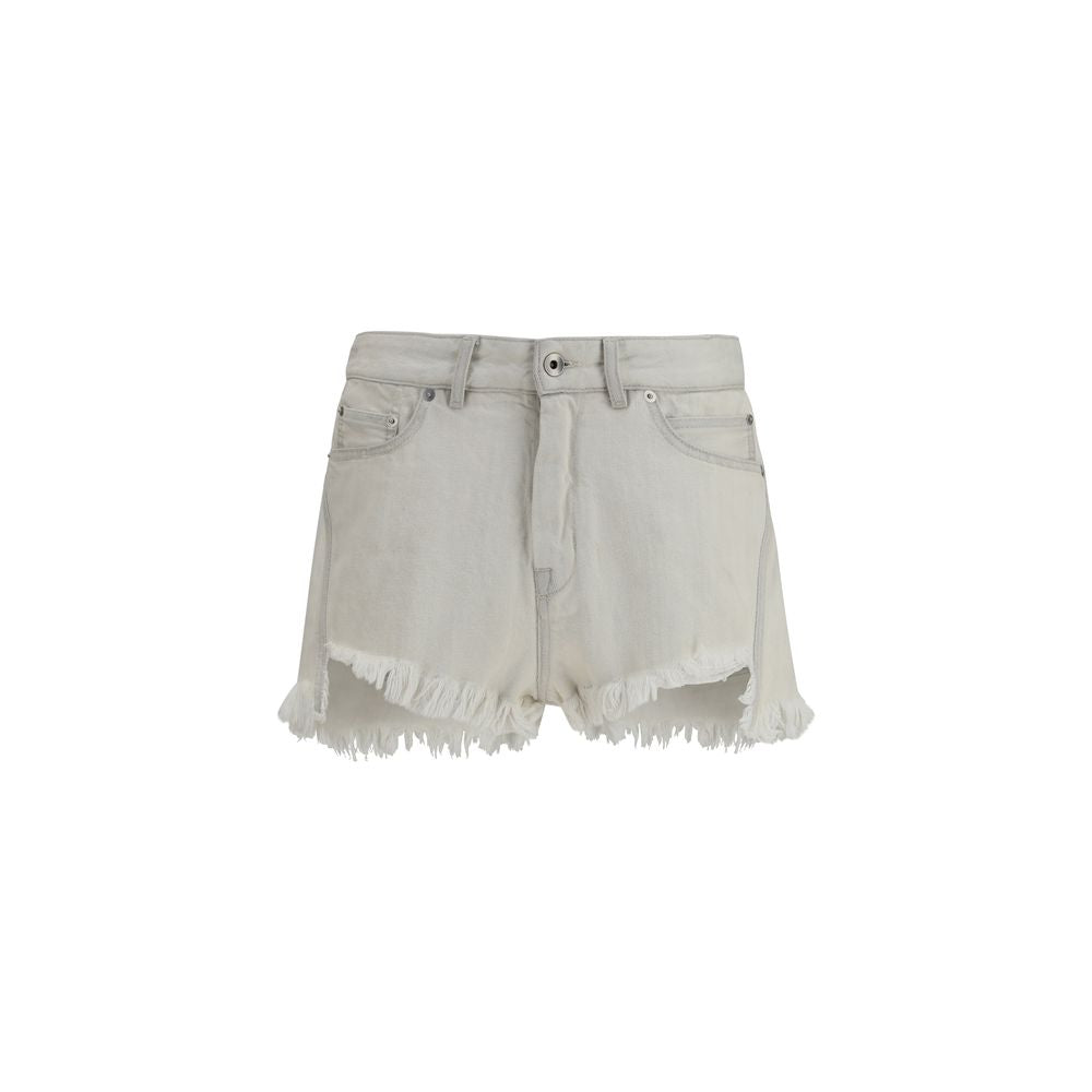 Discover the exquisite Rick Owens Beige Cotton Bermuda Shorts from the SS26 collection, crafted from luxurious Japanese denim for a sophisticated, avant-garde statement.