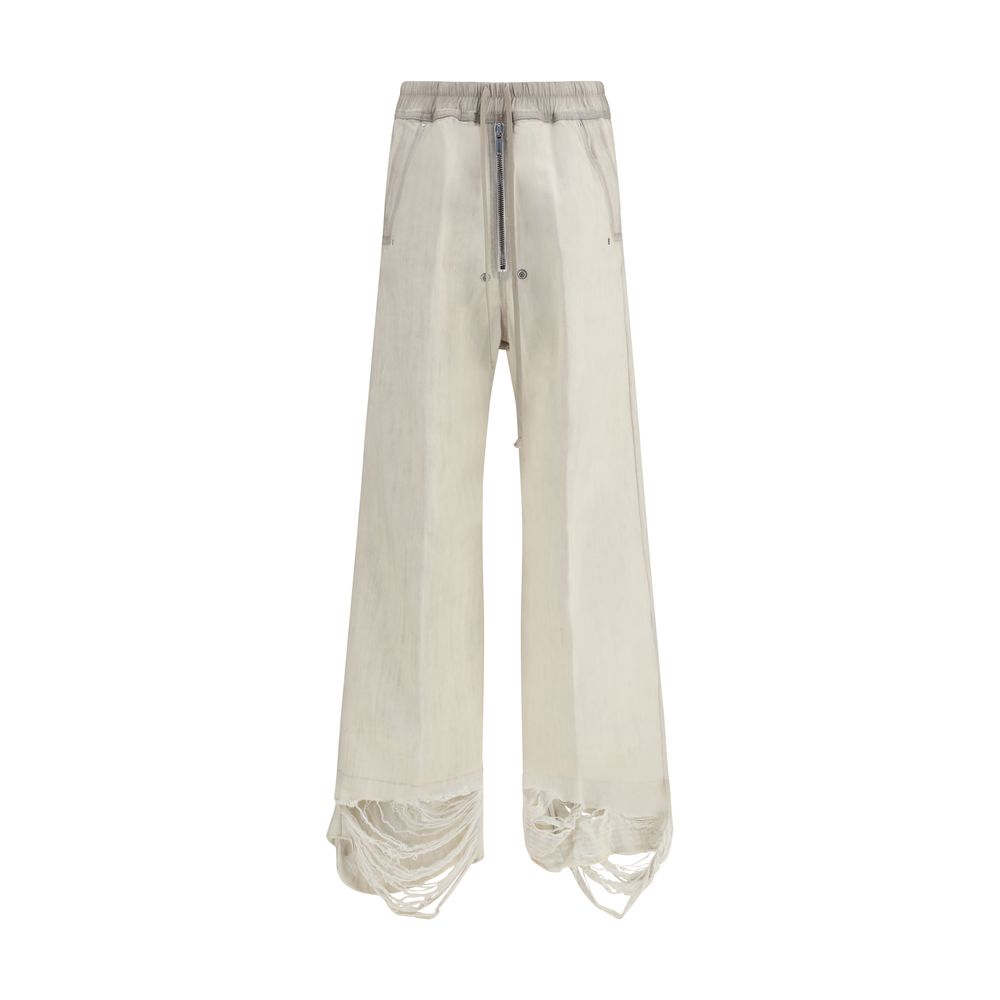 Rick Owens White Cotton Casual Pants - Elevate Your Elegance