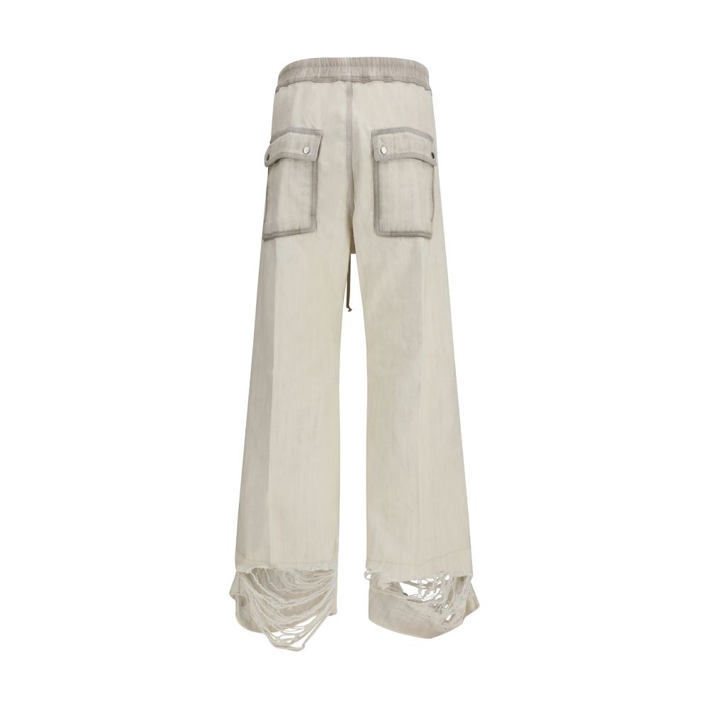 Rick Owens White Cotton Casual Pants - Timeless Luxury Elegance